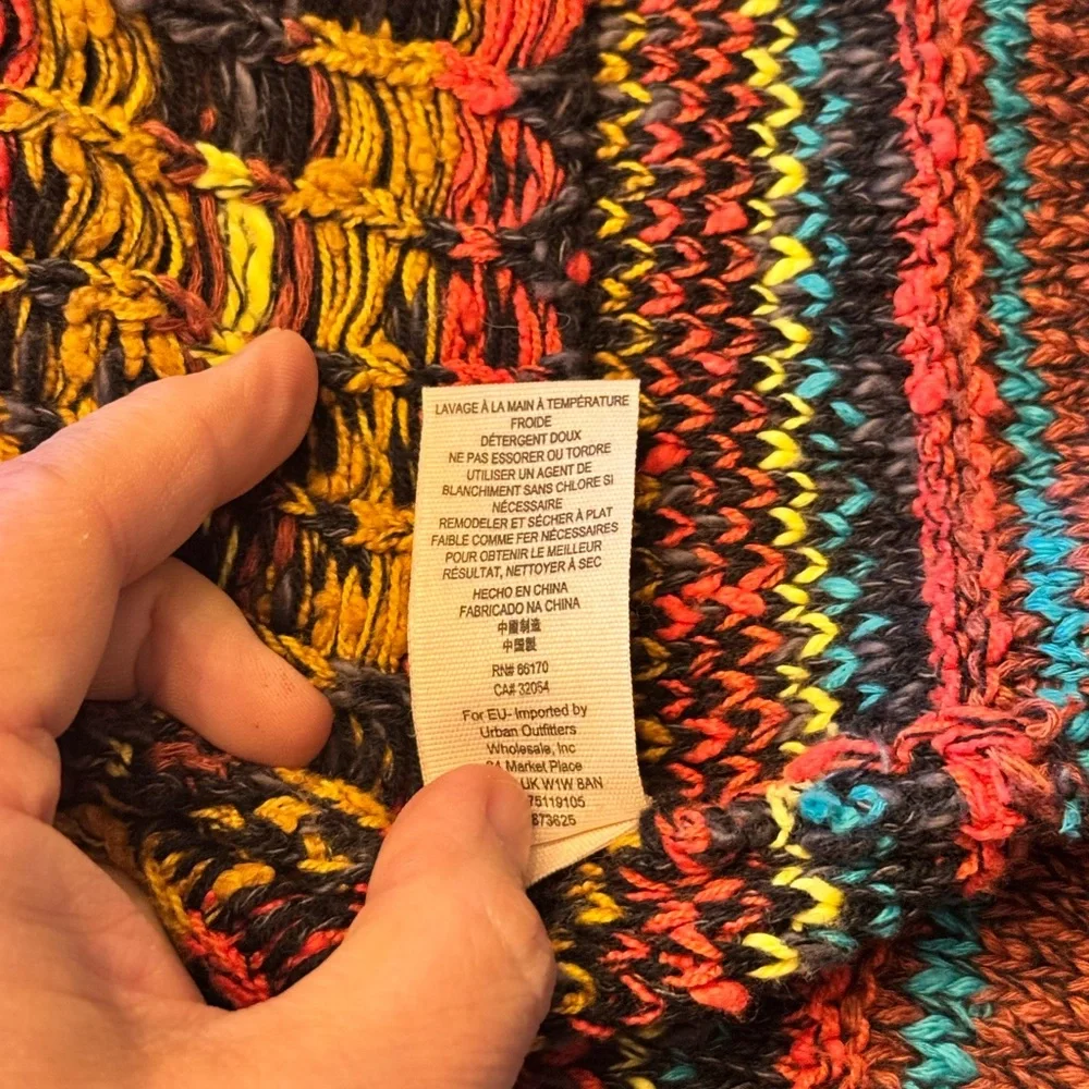 Free people Wild West southwest belted cardigan sweater Aztec xs but fits big - Picture 10 of 12